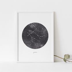 Gemini poster, Gemini print, Gemini Zodiac sign, Gemini Constellation, Astrological print, Digital download