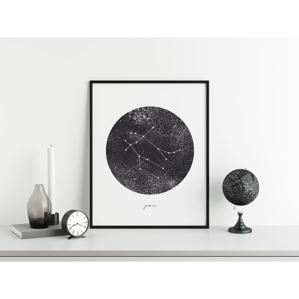 Gemini poster, Gemini print, Gemini Zodiac sign, Gemini Cons - Inspire ...
