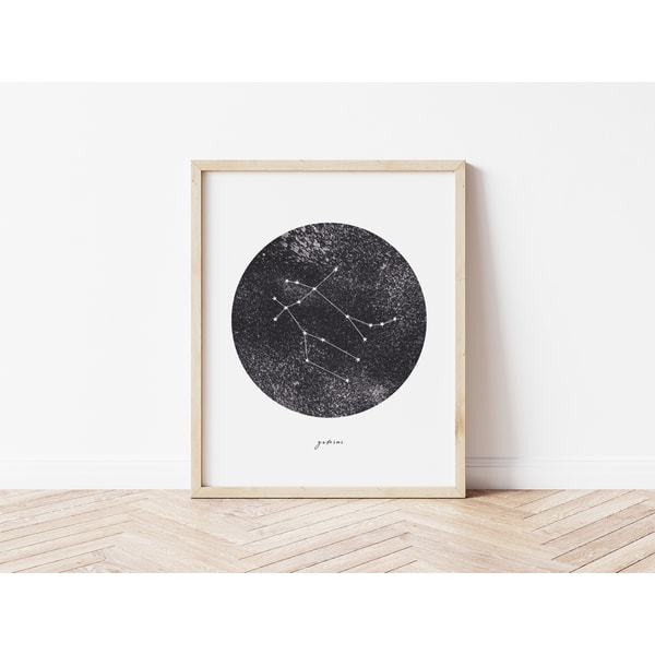 Gemini poster, Gemini print, Gemini Zodiac sign, Gemini Cons - Inspire ...