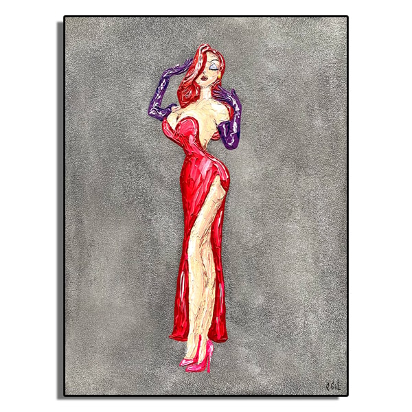 Jessica Rabbit Painting Jessica Rabbit Wall Art / Jessica Rabbit Painting / Who Fram | Inspire ...