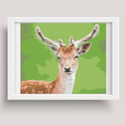 Cross stitch pattern, PDF, Dappled deer