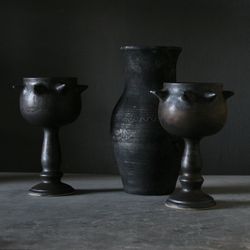 Ceramic goblet Handmade pottery goblet Wine glass vampire goblet Medieval pottery goblet viking ceramic
