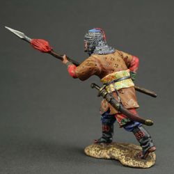 Painted Collectible Tin Soldier 54 mm Model Tatar warrior