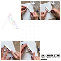 Simple quilled letters | 26 English letters to make by yourself | DIY | Quilling Digital templates | Patterns
