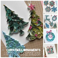 Patterns of Christmas ornaments to make in QUILLING - Winter ideas - DIY