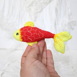 Fish crochet pattern PDF in English Amigurumi fish keychain