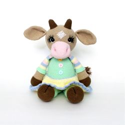 Crochet cow pattern PDF in English  Amigurumi bull toy
