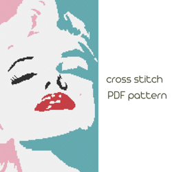 Woman cross stitch Funny cross stitchModern embroidery PDF pattern Instant download /7/