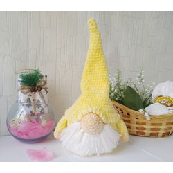 Yellow Plush Gnome, Gnome Sweet Gnome, Gnome Favor, girlfriend exchange gifts