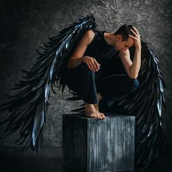 Angel Wings, Black Angel Wings, Cosplay Wings, Maleficent Wings, Black Wings, Demon Wings, Halloween Wings
