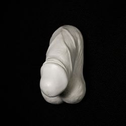 Flaccid penis 3, erotic art sculpture, plaster penis sculpture, adult content.