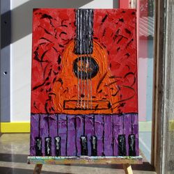 Guitar Painting New Orleans Original Artwork Music Jazz Art Rock Wall Art