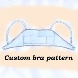 Teenager girl bra pattern, Alivia, Custom bra pattern, Bra pattern no wire, First bra pattern, Plus size bra pattern