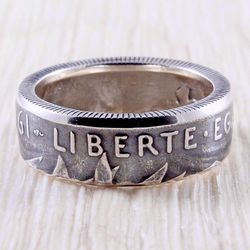 Silver Coin Ring (France) 1910s