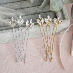 wedding hair accessory / crystal wedding hair pins / small bridal hair accessory  / bridal hair piece small p09