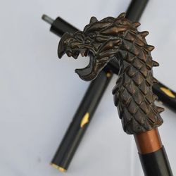 antique walking stick dragon head handle wooden cane victorian style gift item,christmas gift