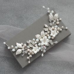 wedding hair piece / bridal hair vine / flower wedding hair accessory / bridal hair piece floral /bride hair piece v08