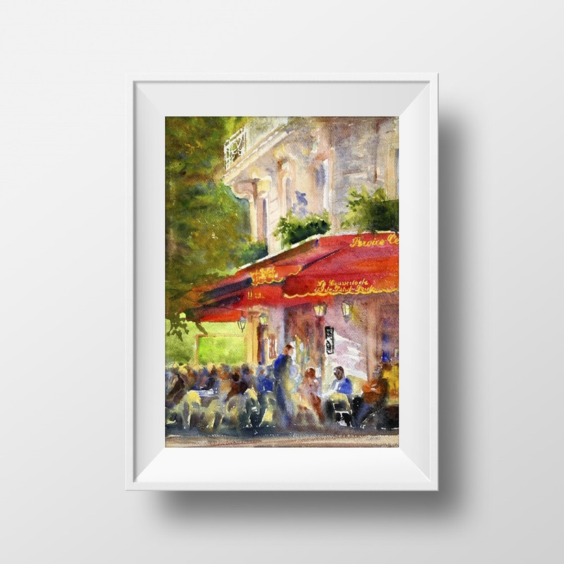 poster wall summer cafe in Paris print 3.jpg