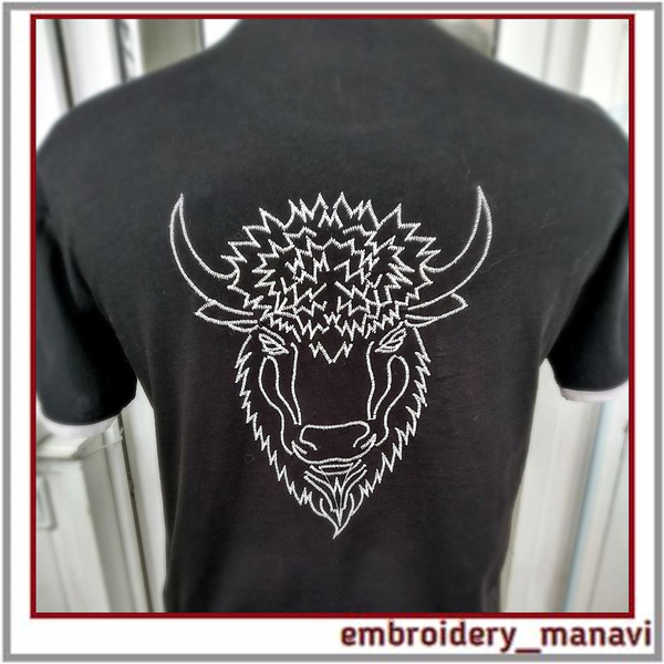 Bull-head-Digital-Machine-Embroidery-Design