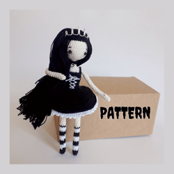 Pattern Crochet Scary Doll, Creepy toy, Crochet Halloween Doll