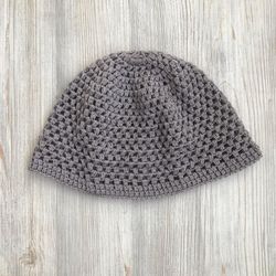 Puff stitch crochet beanie hat made to order