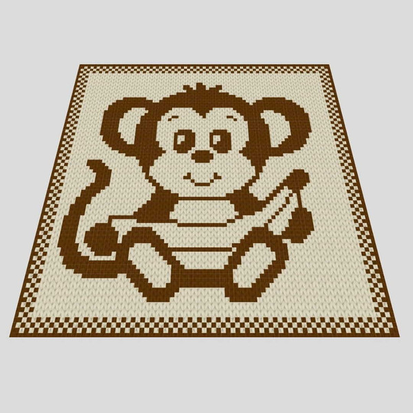 loop-yarn-finger-knitted-monkey-with-banana-blanket-2
