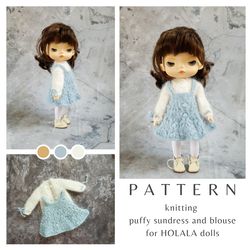 Holala clothes pattern. Holala knitting set tutorial. Holala doll