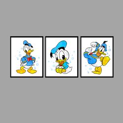 Donald Duck Disney Set Art Print Digital Files nursery room watercolor