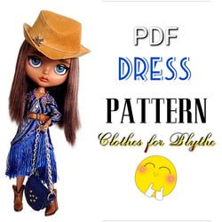 Dress PATTERN PDF for Blythe doll.