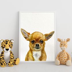custom hand-painted dog cat pet portrait watercolor painting 5x7 personalized