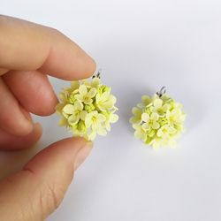 Yellow earrings flowers, Handmade