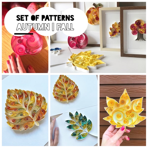 Autumn set of patterns | Templates to make Fall cards in Qui | Inspire ...