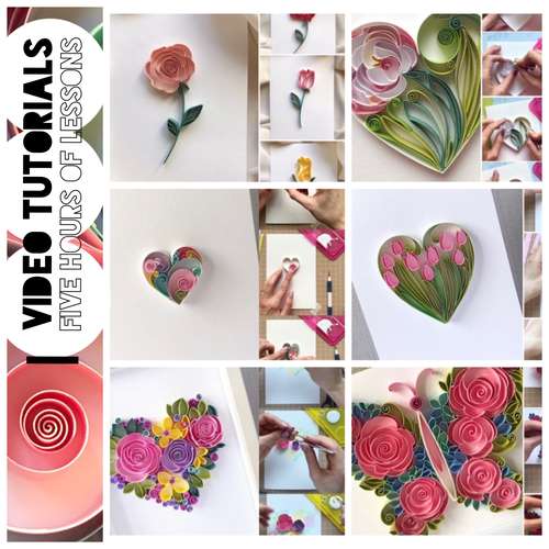 Quilling for beginners - Five hours of video tutorials - Lesson in Quilling