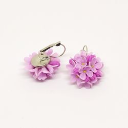 Lilac earrings, Flower earrings, Handmade