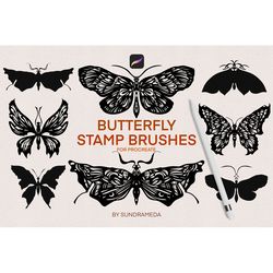 Butterfly Stamp Brushes Procreate