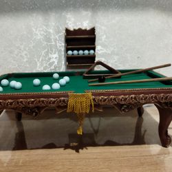 billiards for dolls 1/6 made of wood