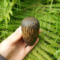 Linden textured wooden shift stick knob. Fluted and velvety!