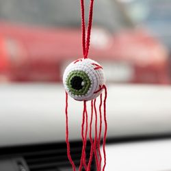 Eyeball car accessories, car hanging, rear view mirror charm, zombie eye, car pendant