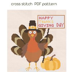 Thanksgiving day, Thanksgiving cross stitch pattern, Thanksgiving gift, Cross stitch tutorial, Modern xstitch /12/