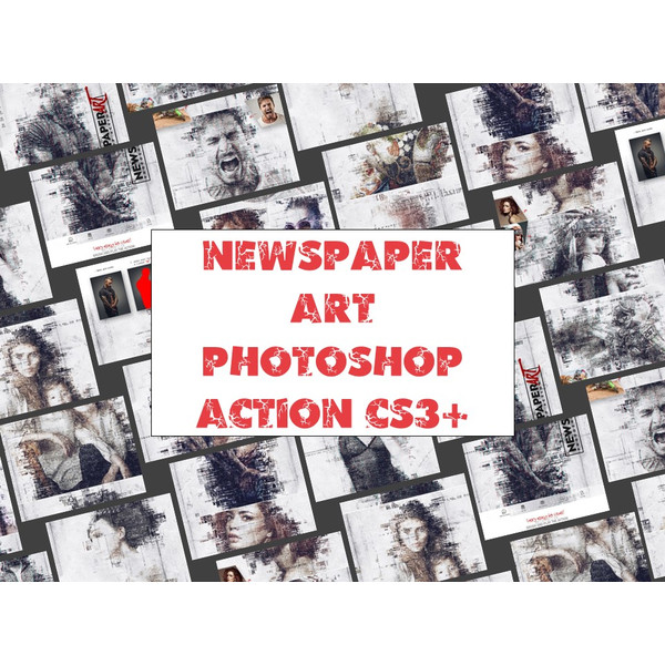 Newspaper Art Photoshop Action CS3+.jpg