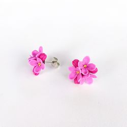 Flower earrings stud, Handmade earrings