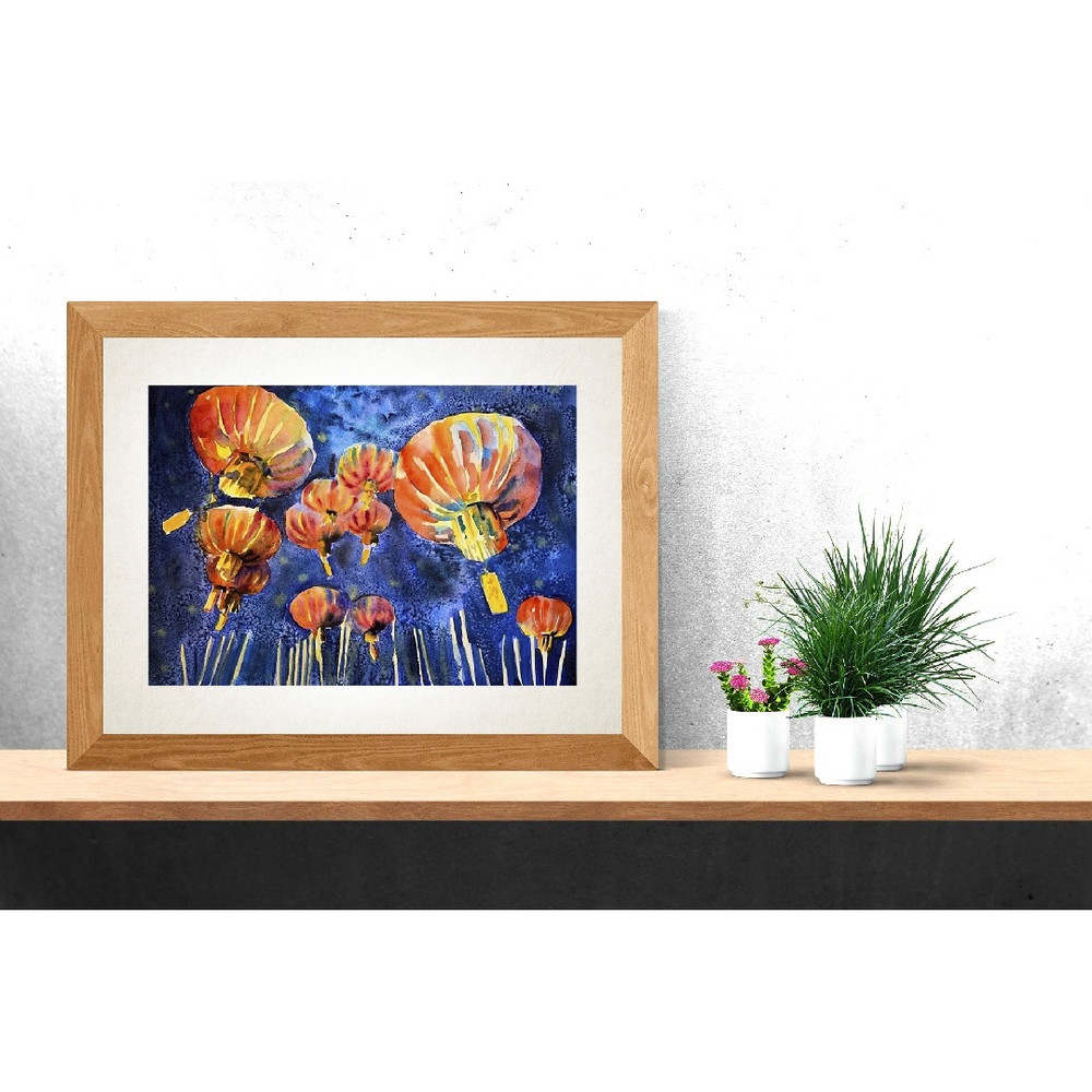 art poster wall chinese festive new year lanterns print 1.jpg