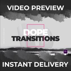 328 Dope Transitions For Premiere Pro. Digital Download. Sound Effects. Video Tutorials. Works with any resolution