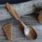 Handmade wooden eating spoon from natural walnut wood - 1