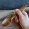 Handmade wooden eating spoon from natural walnut wood - 9