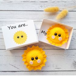 You are my sunshine, Pocket hug in a box, Daughter gift from mom, 21st birthday gift for her, Long distance touch