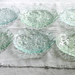 Dinnerware Set of 2, 4, 6 , 8 Bread Plates Handmade Glass Small Dessert Plates Jewelry Dishes