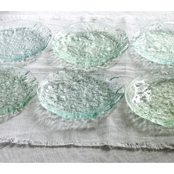 Dinnerware Set of 2, 4, 6 , 8 Bread Plates Handmade Glass Small Dessert Plates Jewelry Dishes