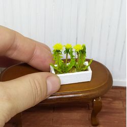 Dollhouse miniature dandelions 1 12 Handmade