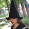 Adult witch hat Wizard hat Women halloween costume crochet Personalized witch gift Custom knit fairy hat Fantasy clothing Hat with name (3).jpg